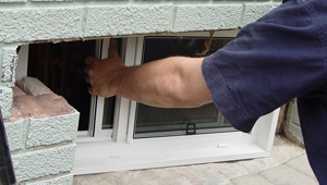 Installing new windows in a Cheltenham finished basement
